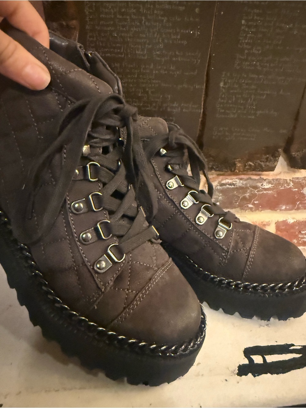 Vince Camuto Lightweight Ankle Boot Platform Lace-Up Boots